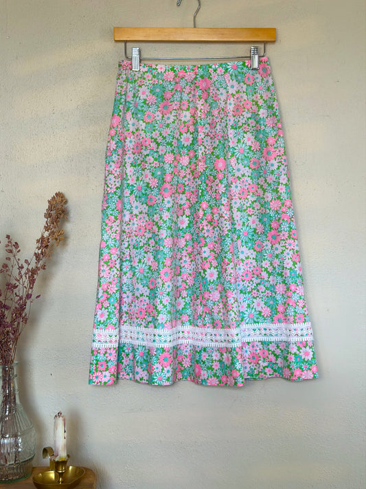1970s The Lilly Floral Skirt