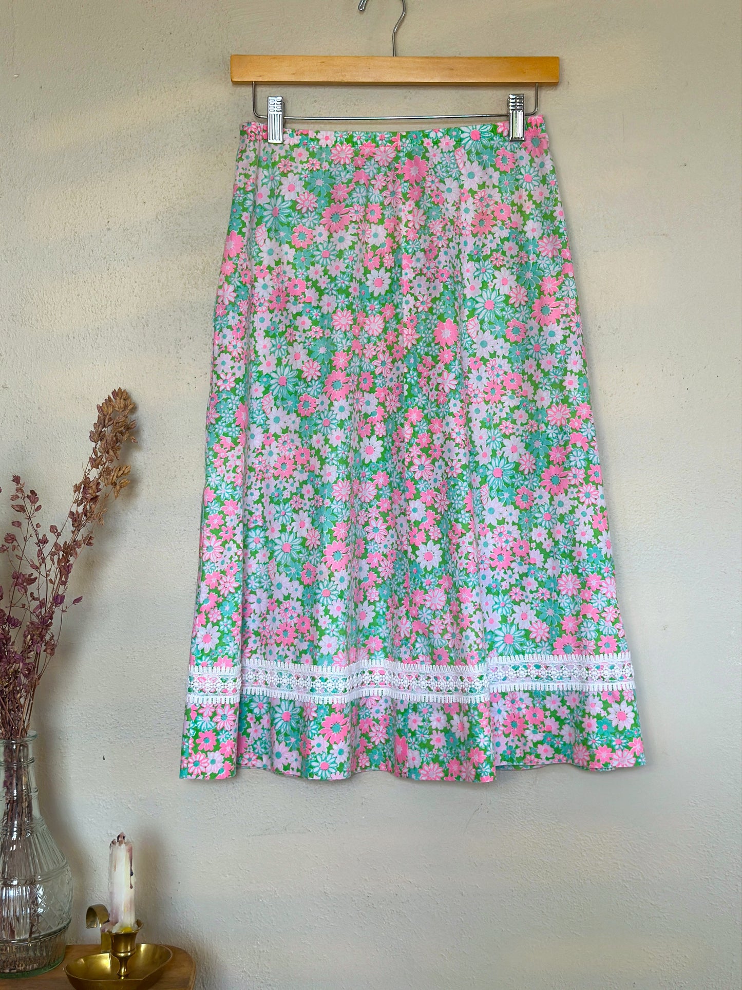1970s The Lilly Floral Skirt