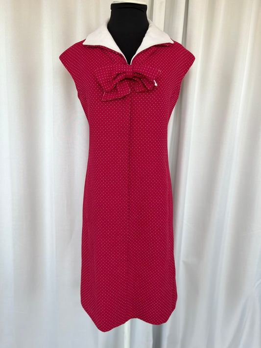 60s Red Polka-Dot  Sailor Dress Dress
