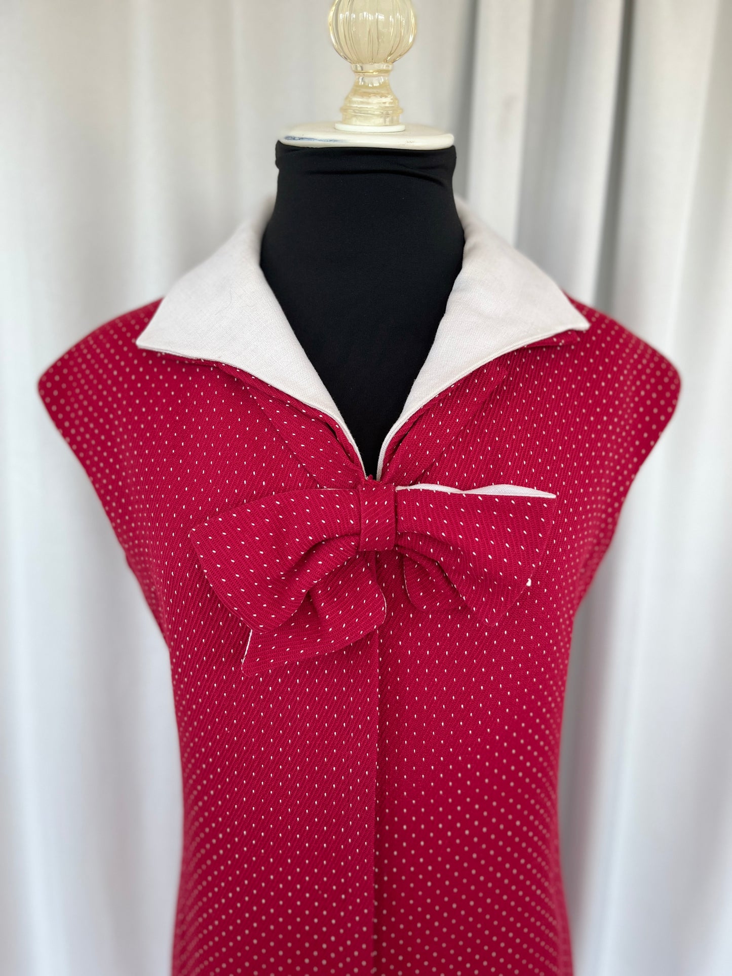 60s Red Polka-Dot  Sailor Dress Dress
