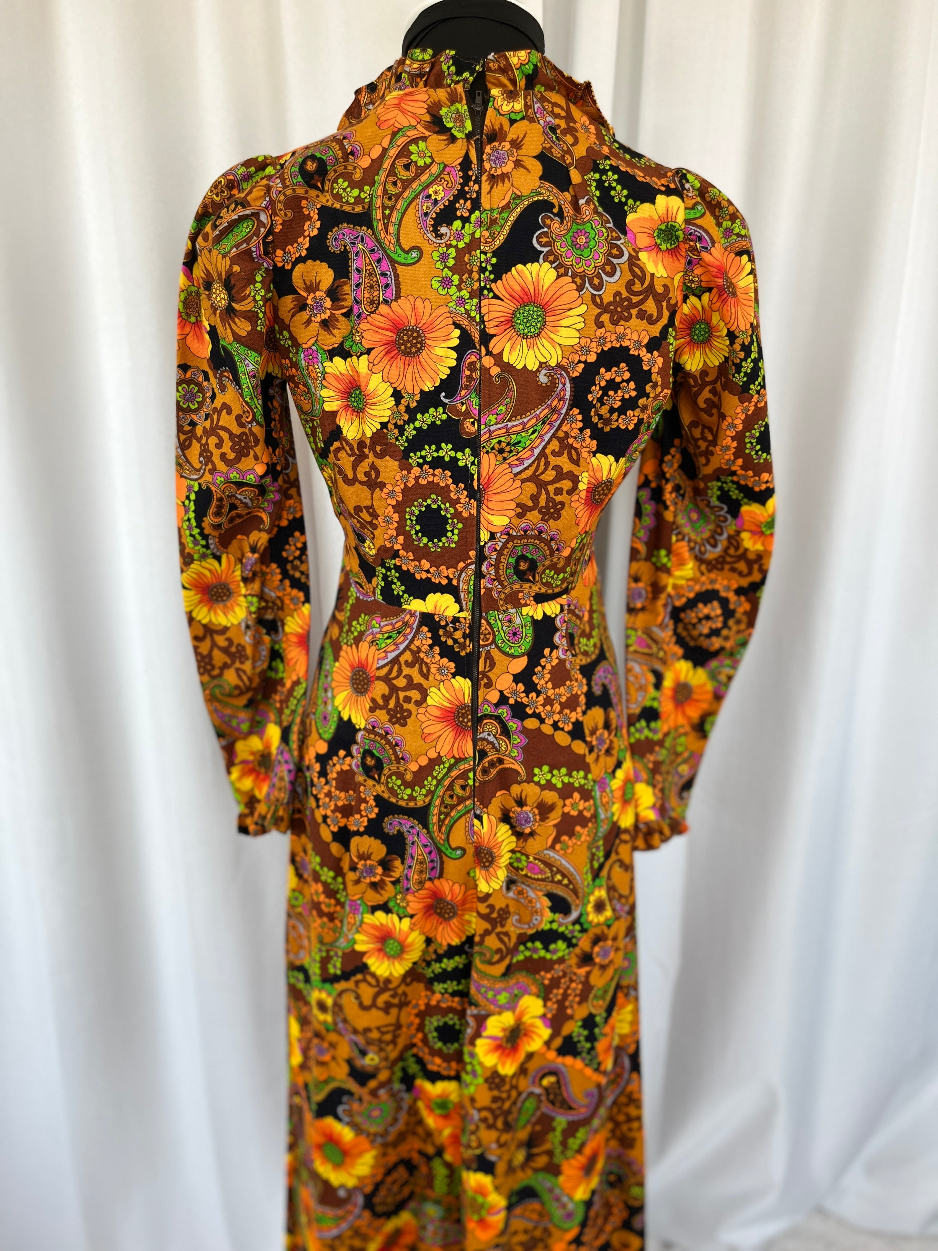 70s paisley outlet dress